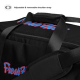 Black FreshHood Duffel bag - Fresh Hood basketball hoopwear that's different.  Basketball apparel and workout clothing.