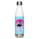 FH Flamingo Stainless Steel Water Bottle - Fresh Hood basketball hoopwear that's different.  Basketball apparel and workout clothing.