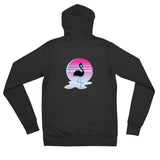 Flamingo Zip-up With Sleeve Icon - Fresh Hood basketball hoopwear that's different.  Basketball apparel and workout clothing.