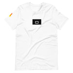 Classic White FreshHood T-Shirt with Flame on Right Sleeve - Fresh Hood basketball hoopwear that's different.  Basketball apparel and workout clothing